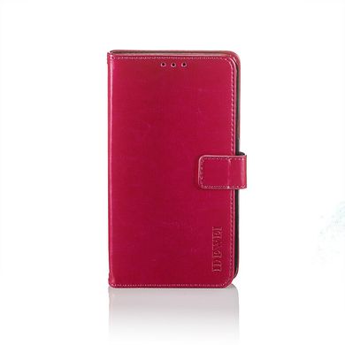 Чехол Idewei для Samsung Galaxy M20 книжка кожа PU малиновый