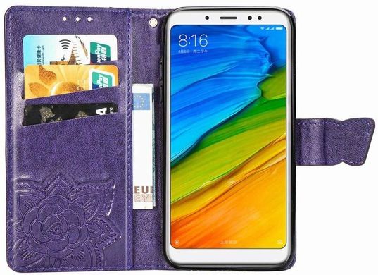 Чохол Butterfly для Xiaomi Redmi Note 5 / Note 5 Pro Global книжка шкіра PU фіолетовий