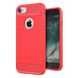 Чехол Carbon для Iphone SE 2020 бампер противоударный Red