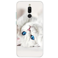 Чехол Print для Xiaomi Redmi 8 силиконовый бампер Cat White