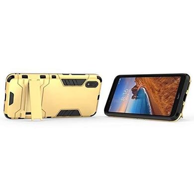 Чехол Iron для Xiaomi Redmi 7A бронированный бампер Броня Gold