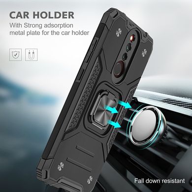 Чехол Protector для Xiaomi Redmi 8 бампер противоударный с подставкой Black