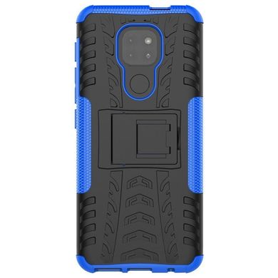 Чехол Armor для Motorola Moto E7 Plus бампер противоударный с подставкой Blue