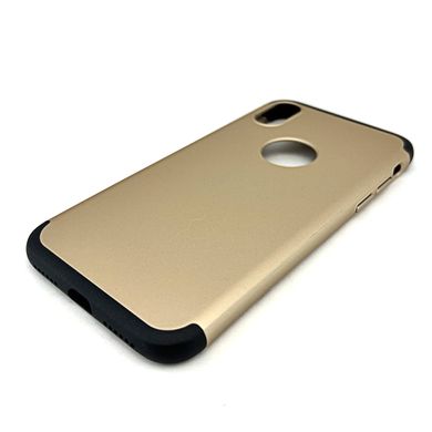 Чехол GKK 360 для Iphone XS бампер противоударный с вырезом Gold-Black