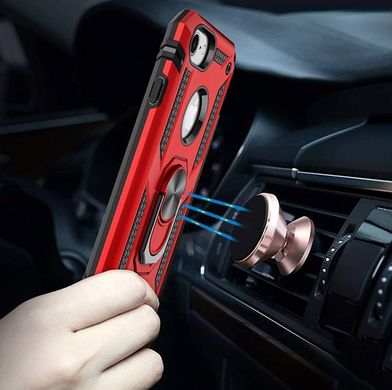 Чехол Shield для Iphone SE 2020 бронированный Бампер с подставкой Red