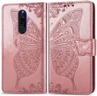 Чехол Butterfly для Xiaomi Redmi 8 книжка кожа PU розовый