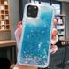 Чохол Glitter для Iphone 11 Pro Max бампер рідкий блиск Синій