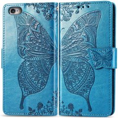 Чехол Butterfly для iPhone 6 Plus / 6s Plus Книжка кожа PU голубой