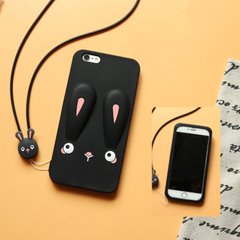 Чохол Funny-Bunny 3D для iPhone 6 / 6s Бампер гумовий чорний