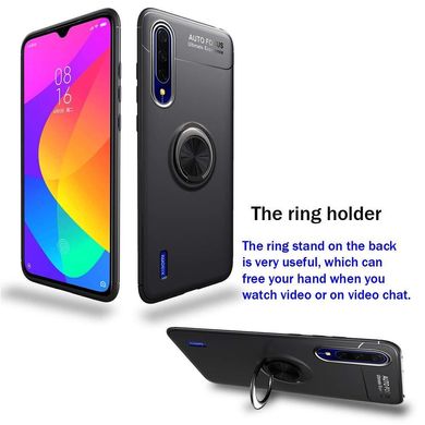 Чехол TPU Ring для Xiaomi Mi A3 бампер оригинальный Black с кольцом