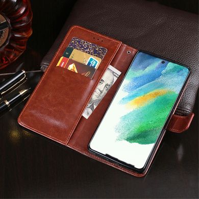 Чехол Idewei для Xiaomi Redmi Note 12 5G книжка кожа PU с визитницей коричневый