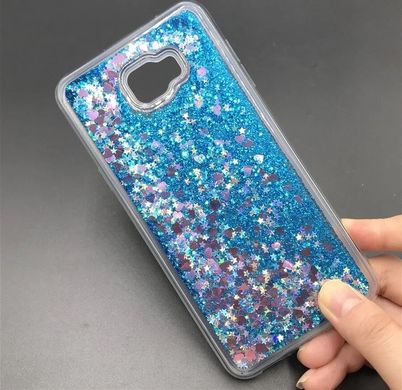 Чехол Glitter для Samsung Galaxy A5 2017 / A520 Бампер Жидкий блеск Синий