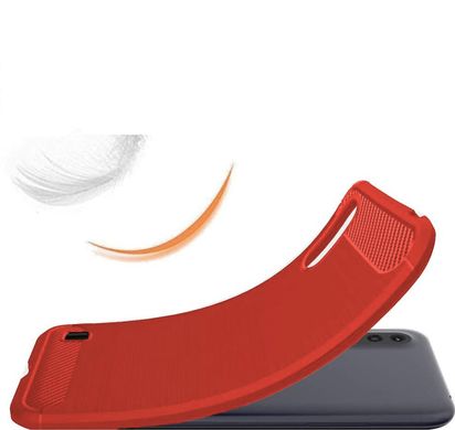 Чехол Carbon для Samsung Galaxy A01 2020 / A015F бампер оригинальный Red