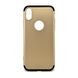 Чехол GKK 360 для Iphone X бампер противоударный с вырезом Gold-Black