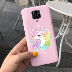 Чехол Style для Xiaomi Redmi Note 9 Pro силиконовый бампер Розовый Diamond Unicorn