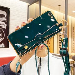 Чехол Luxury для Iphone 6 Pus / Iphone 6S Plus бампер с ремешком Green