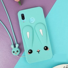 Чехол Funny-Bunny 3D для Huawei P Smart 2019 / HRY-LX1 Бампер резиновый голубой