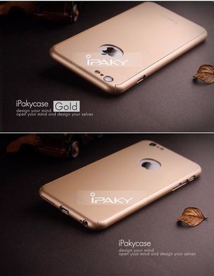 Чехол Ipaky для Iphone 6 Plus / 6s Plus бампер + стекло 100% оригинальный 360 с вырезом Gold