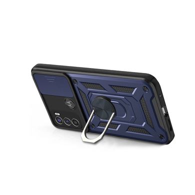 Чехол Hide Shield для Motorola Moto G60 бампер противоударный с подставкой Blue