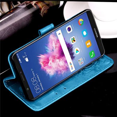 Чехол Clover для Huawei P Smart 2018 / FIG-LX1 / FIG-LA1 книжка кожа PU голубой