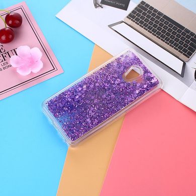 Чехол Glitter для Meizu M6 бампер Жидкий блеск фиолетовый