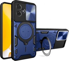 Чехол Magnetic Shield для Motorola Moto G54 / G54 Power бампер противоударный с подставкой Blue