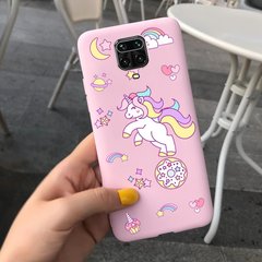 Чехол Style для Xiaomi Redmi Note 9 Pro силиконовый бампер Розовый Rainbow Unicorn