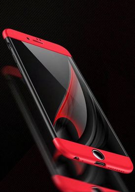 Чехол GKK 360 для Iphone 7 / Iphone 8 Бампер оригинальный с вырезом black+red