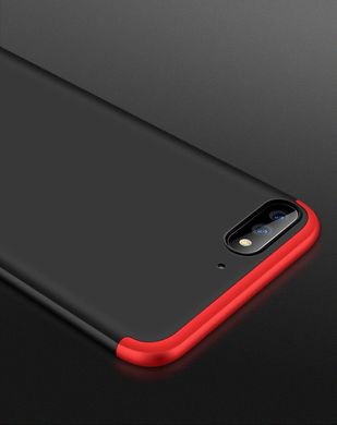 Чехол GKK 360 для Huawei Y7 2018 / Y7 Prime 2018 (5.99") бампер накладка оригинальный без выреза Black-Red
