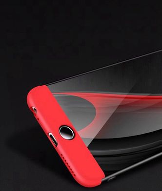 Чехол GKK 360 для Iphone 7 / Iphone 8 Бампер оригинальный с вырезом black+red