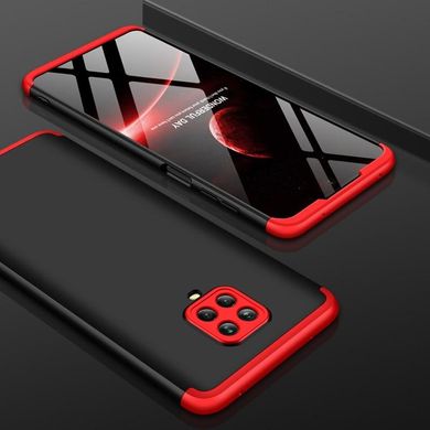 Чехол GKK 360 для Xiaomi Redmi Note 9S бампер оригинальный Black-Red