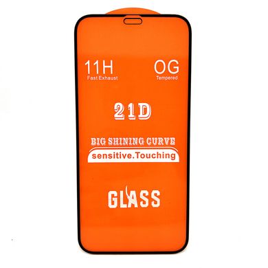 Защитное стекло OG 21D Full Glue для Iphone 12 Mini полноэкранное черное