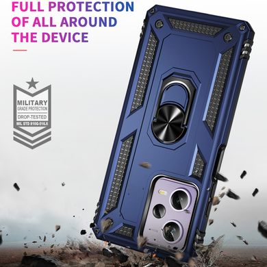 Чехол Shield для Xiaomi Poco X5 Pro 5G бампер противоударный с подставкой Blue
