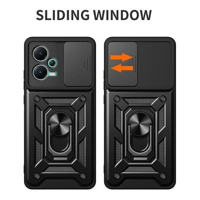 Чехол Hide Shield для Xiaomi Poco X5 5G бампер противоударный с подставкой Black