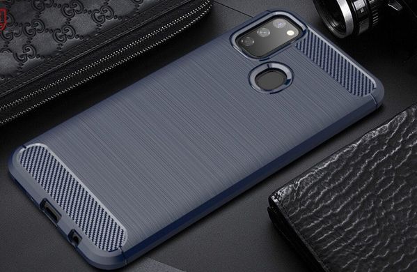 Чехол Carbon для Samsung Galaxy M30s / M307F бампер оригинальный Blue