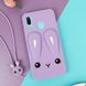Чехол Funny-Bunny 3D для Huawei P Smart 2019 / HRY-LX1 Бампер резиновый сиреневый