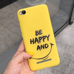 Чехол Style для Xiaomi Redmi 4A Бампер желтый Be Happy