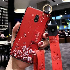 Чехол Lanyard для Xiaomi Redmi 8A бампер с ремешком Red