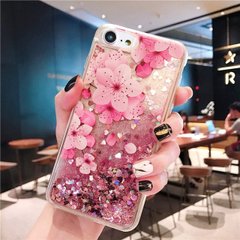 Чехол Glitter для Iphone 5 / 5s / SE бампер жидкий блеск Sakura