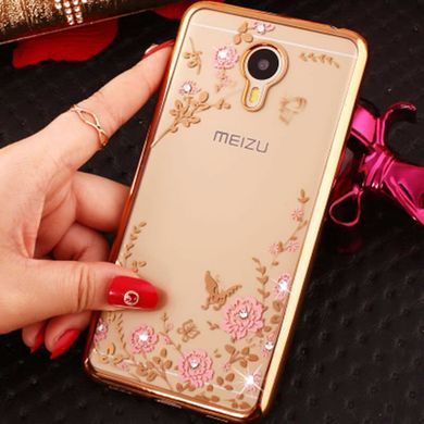 Чехол Luxury для Meizu M6s ультратонкий Бампер Gold