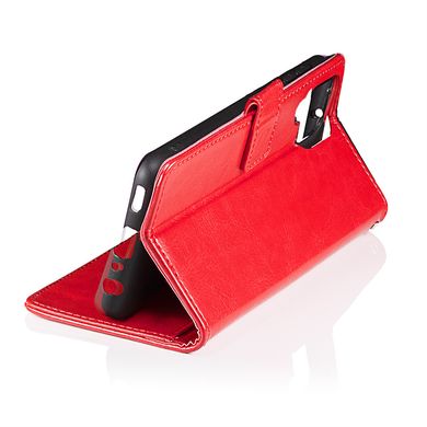 Чехол Idewei для Samsung Galaxy M22 / M225 книжка кожа PU с визитницей красный