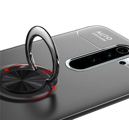 Чехол TPU Ring для Xiaomi Redmi Note 8 Pro бампер с кольцом Black