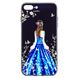 Чохол Glass-case для Iphone 7 Plus / 8 Plus бампер накладка Blue Dress