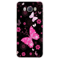 Чехол Print для Samsung J7 2016 J710 J710H силиконовый бампер Butterfly Pink