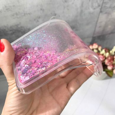 Чохол Glitter для Huawei Y6 2019 бампер силіконовий акваріум Рожевий