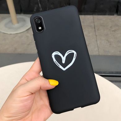 Чехол Style для Xiaomi Redmi 7A бампер силиконовый черный Heart
