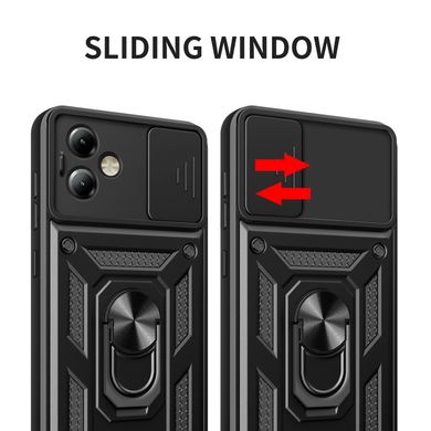 Чехол Hide Shield для Motorola Moto G14 бампер противоударный с подставкой Black