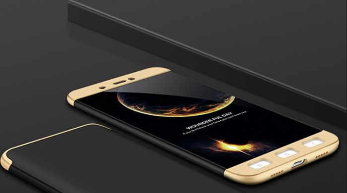 Чехол GKK 360 для Xiaomi Redmi Note 4X / Note 4 Global Version бампер оригинальный Gold+Black