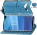Чехол Vintage для Samsung Galaxy S10 Plus / G975 книжка кожа PU с визитницей голубой