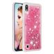 Чехол Glitter для Samsung Galaxy A10 2019 / A105 бампер Жидкий блеск сердце Розовый